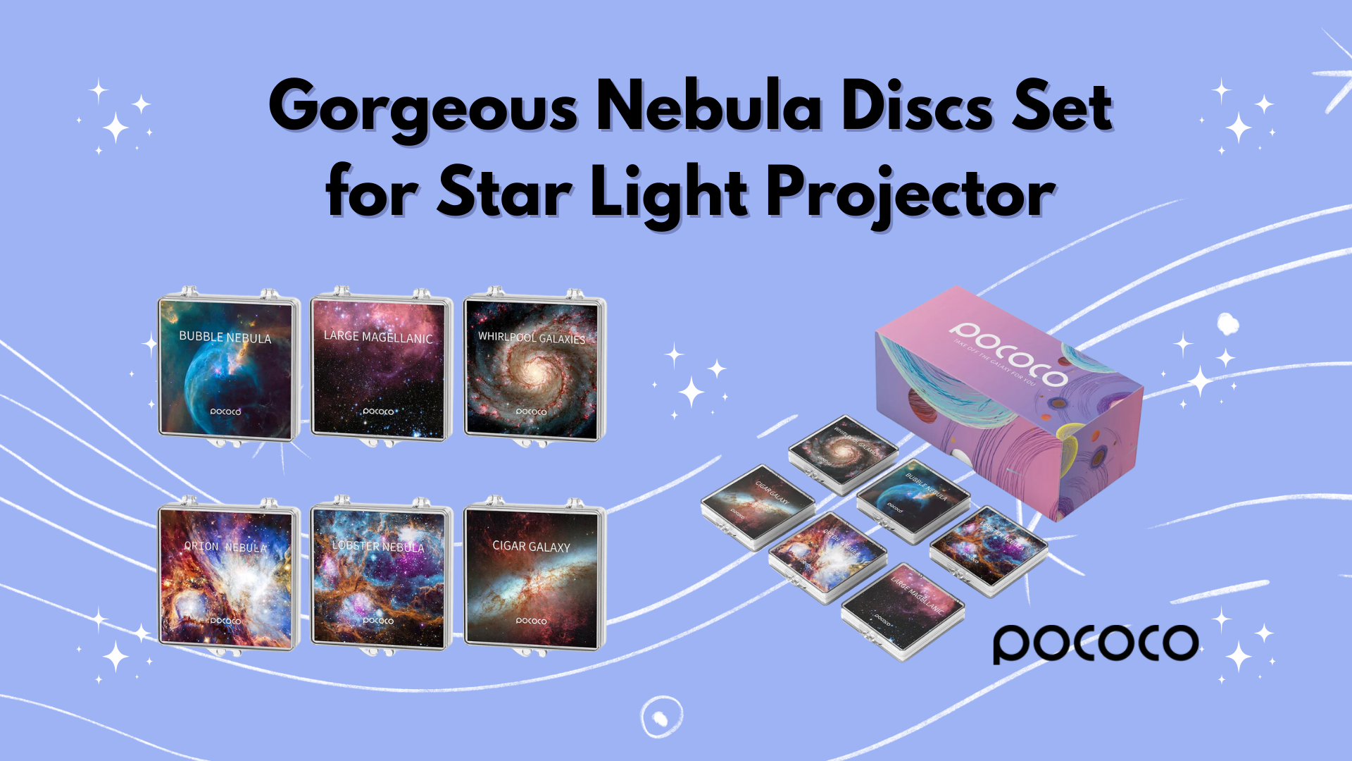 Gorgeous Nebula Discs Set for Star Light Projector